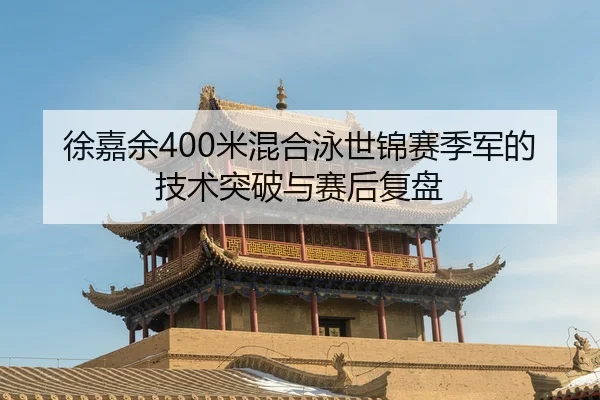 徐嘉余400米混合泳世锦赛季军的技术突破与赛后复盘